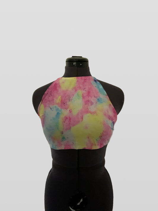 Tie Dye Halter Crop Top