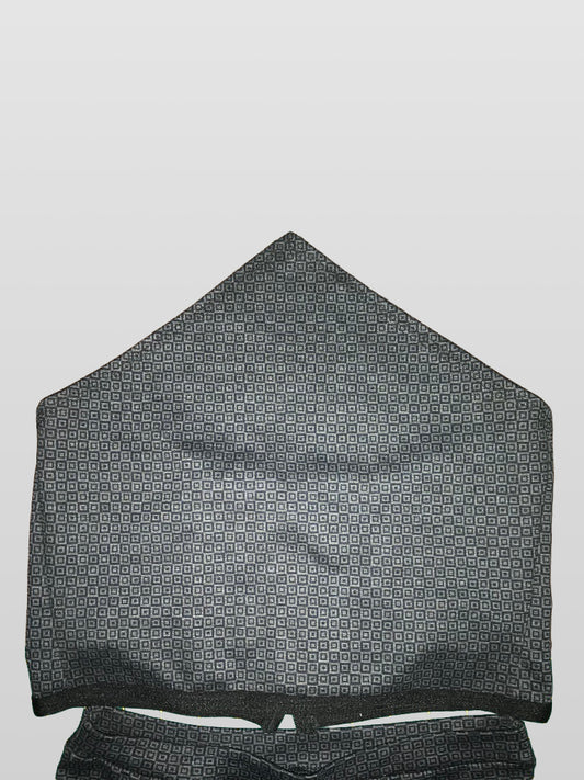 Black Textured Crop Top